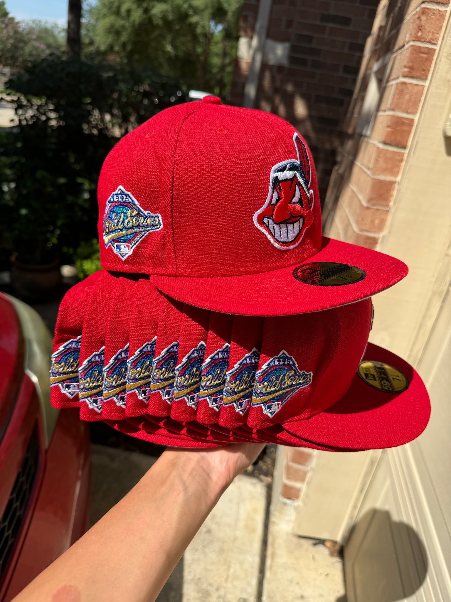Red Cleveland Indians 1995 World Series Chief Wahoo Banned Logo Fitted –  TWT HTX